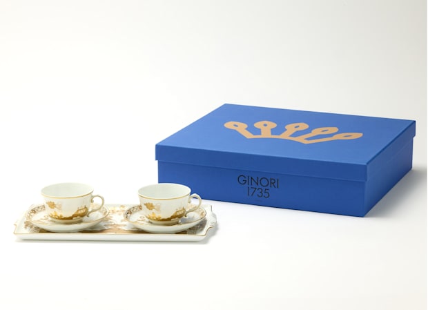TEA SET FOR TWO WITH TRAY | GINORI 1735